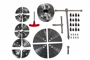 CK-4.5Z/S1 114 мм 4-х кулачковый токарный патрон по дереву в наборе (JET Дисконт) - (Демозал Москва)